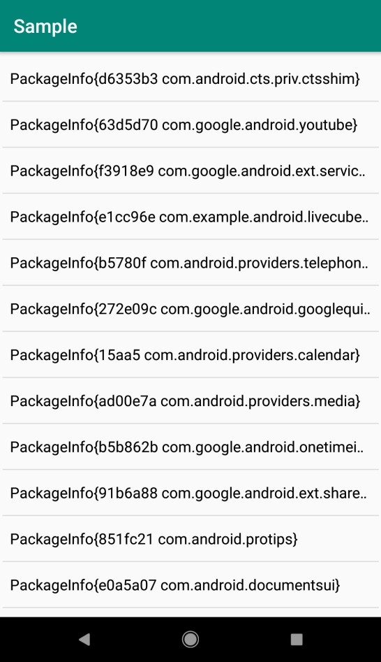 จะรับรายการแอปพลิเคชัน Android ที่ติดตั้งได้อย่างไร 