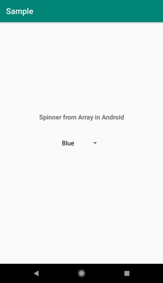 วิธีสร้างสปินเนอร์โดยทางโปรแกรมจากอาร์เรย์ใน Android 