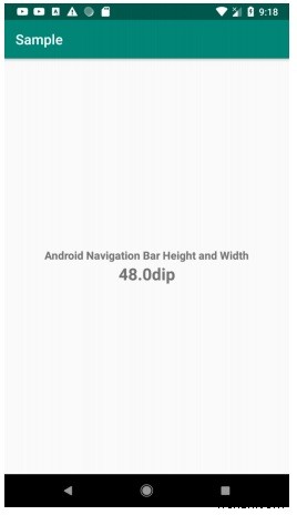 ฉันจะรับความสูงและความกว้างของ Android Navigation Bar โดยทางโปรแกรมได้อย่างไร 