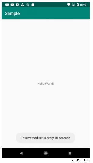 จะรันวิธีการทุก ๆ 10 วินาทีใน Android ได้อย่างไร? 