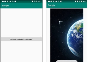 วิธีการแปลง Drawable เป็นบิตแมปใน Android? 