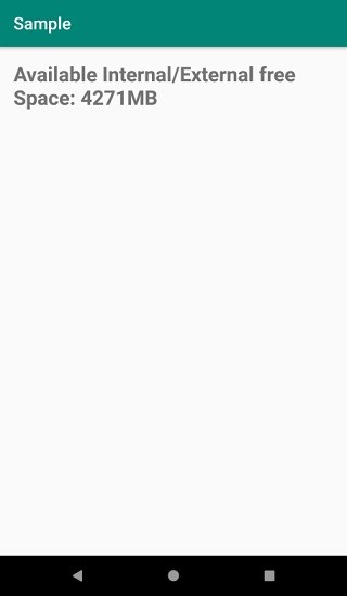 วิธีรับขนาดหน่วยความจำภายใน / ภายนอกฟรีในแอพ Android 