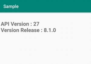 ฉันจะรับเวอร์ชัน Android SDK ปัจจุบันโดยทางโปรแกรมได้อย่างไร 