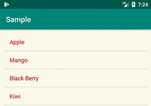 จะเปลี่ยนสีและแบบอักษรของ Android ListView ได้อย่างไร 