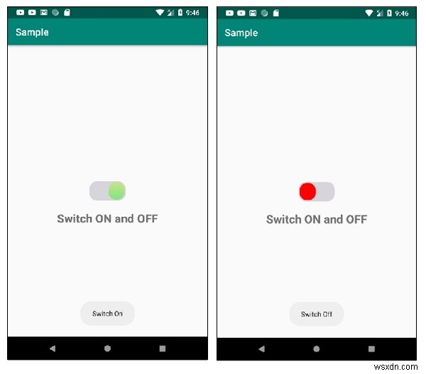 ฉันจะจัดรูปแบบวิดเจ็ต Android Switch ได้อย่างไร 