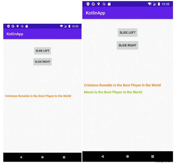 สร้างแอนิเมชั่นสไลด์จากซ้ายไปขวาใน Android โดยใช้ Kotlin 