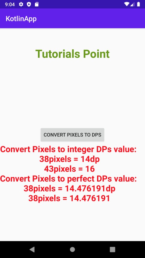 วิธีแปลงพิกเซลเป็น dp ในแอพ Android โดยใช้ Kotlin 