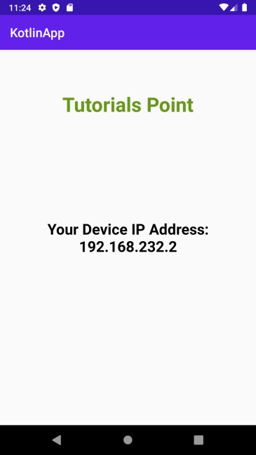 จะรับที่อยู่ IP ของอุปกรณ์ Android โดยทางโปรแกรมโดยใช้ Kotlin ได้อย่างไร 