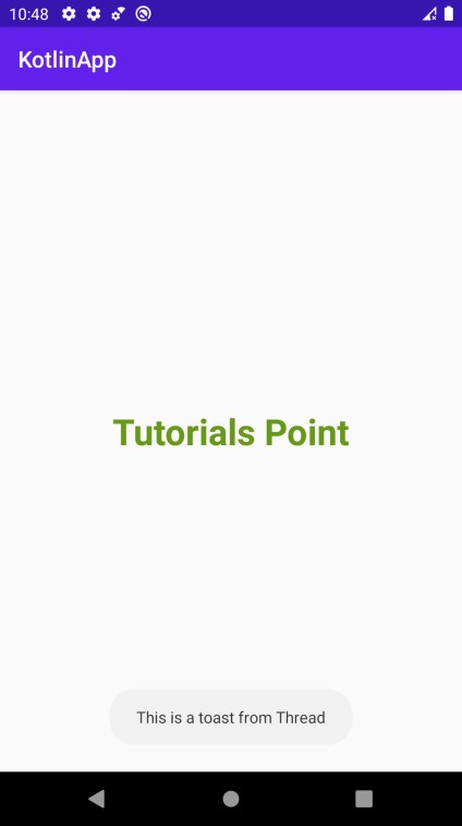 ฉันจะแสดงข้อความ Toast จากเธรดใน Android โดยใช้ Kotlin ได้อย่างไร 