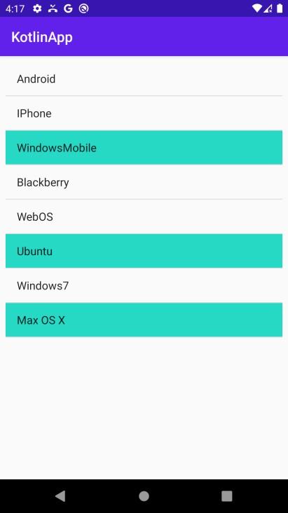 จะเปลี่ยนสีพื้นหลังของรายการ ListView บน Android โดยใช้ Kotlin ได้อย่างไร 