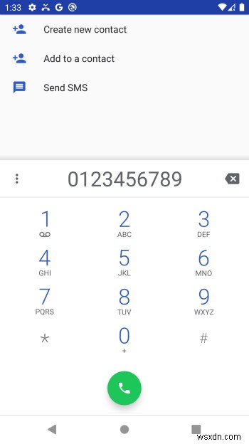 ฉันจะให้แป้นหมุนเปิดขึ้นพร้อมหมายเลขโทรศัพท์ที่แสดงใน Android โดยใช้ Kotlin ได้อย่างไร 