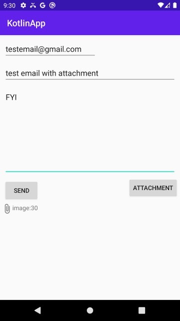 จะส่งอีเมลพร้อมไฟล์แนบใน Android โดยใช้ Kotlin ได้อย่างไร 