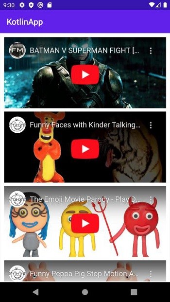 จะเล่นวิดีโอ YouTube ในแอปพลิเคชัน Android ของฉันโดยใช้ Kotlin ได้อย่างไร 