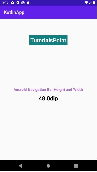 ฉันจะรับความสูงและความกว้างของ Android Navigation Bar โดยทางโปรแกรมโดยใช้ Kotlin ได้อย่างไร 
