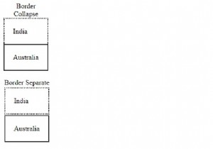 ความแตกต่างระหว่าง CSS border-collapse:collapse; และเส้นขอบยุบ:แยก; 
