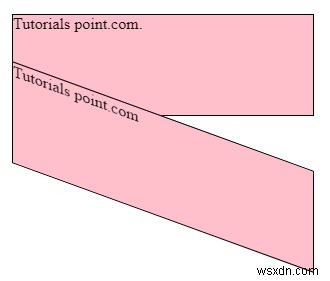 กำหนดการเปลี่ยนแปลงเอียงพร้อมกับแกน y โดยใช้ CSS 