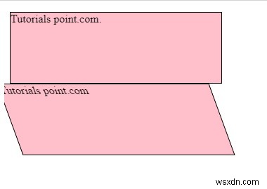 กำหนดการเปลี่ยนแปลงเอียงพร้อมกับแกน x โดยใช้ CSS 