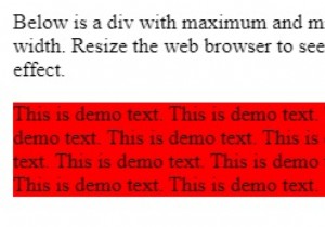 ตั้งค่าความกว้างต่ำสุดและความกว้างสูงสุดขององค์ประกอบโดยใช้ CSS 