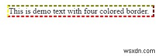 กำหนดสีของเส้นขอบทั้งสี่โดยใช้ CSS 