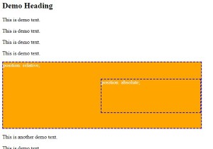 การวางตำแหน่งที่แน่นอนใน CSS 