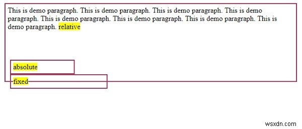 การวางตำแหน่งคงที่โดยใช้ CSS 