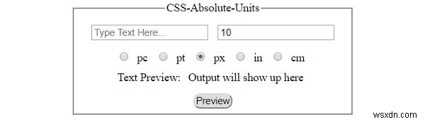 CSS หน่วยสัมบูรณ์และสัมพัทธ์ 