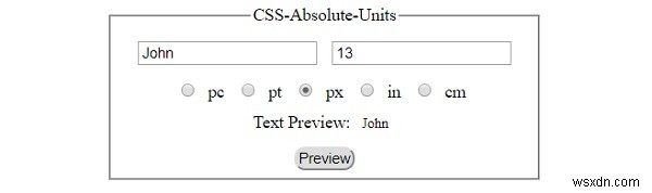 CSS หน่วยสัมบูรณ์และสัมพัทธ์ 