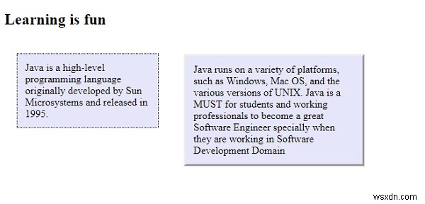 โครงร่าง Vs เส้นขอบใน CSS 