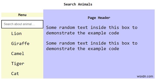 จะสร้างเมนูค้นหาเพื่อกรองลิงก์ด้วย JavaScript ได้อย่างไร? 