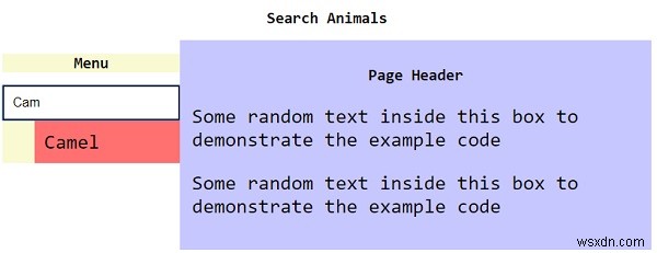 จะสร้างเมนูค้นหาเพื่อกรองลิงก์ด้วย JavaScript ได้อย่างไร? 