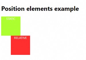 CSS Positioning Elements 