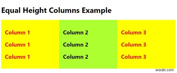 จะสร้างคอลัมน์ที่มีความสูงเท่ากันด้วย CSS ได้อย่างไร? 