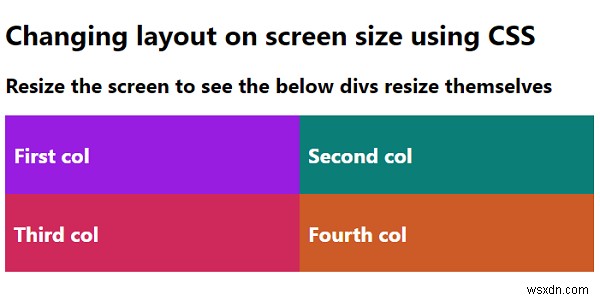 การเปลี่ยนเลย์เอาต์ตามขนาดหน้าจอโดยใช้ CSS 