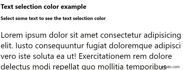 จะแทนที่สีการเลือกข้อความเริ่มต้นด้วย CSS ได้อย่างไร 