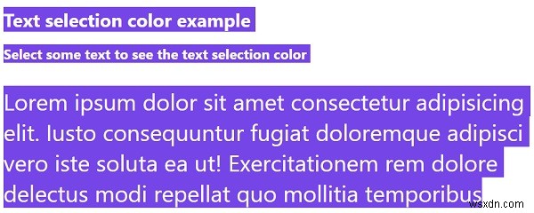 จะแทนที่สีการเลือกข้อความเริ่มต้นด้วย CSS ได้อย่างไร 