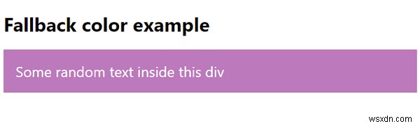 การประกาศสีทางเลือกใน CSS 