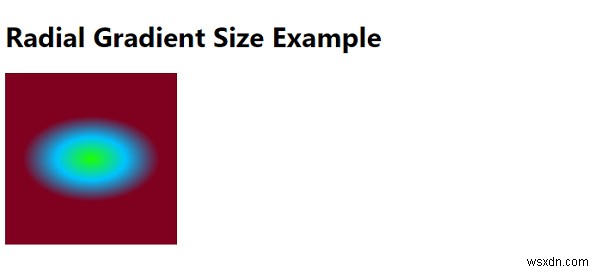การตั้งค่าขนาดของรัศมีการไล่ระดับสีโดยใช้ CSS 