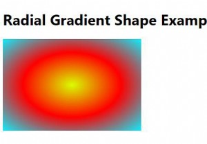 การตั้งค่ารูปร่างของการไล่ระดับสีในแนวรัศมีโดยใช้ CSS 