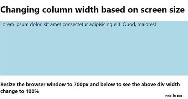 การเปลี่ยนความกว้างคอลัมน์ตามขนาดหน้าจอโดยใช้ CSS 