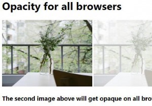 ความทึบของ CSS ที่ใช้ได้กับทุกเบราว์เซอร์ 
