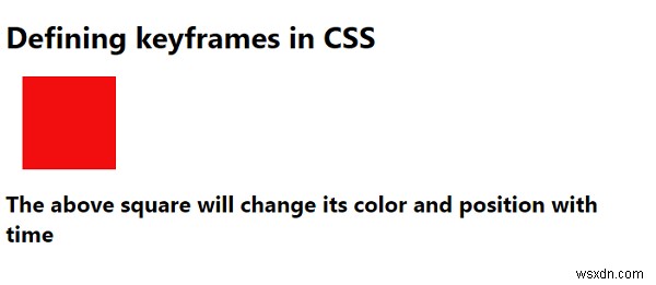 การกำหนดคีย์เฟรมใน CSS3 