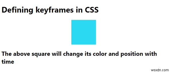 การกำหนดคีย์เฟรมใน CSS3 