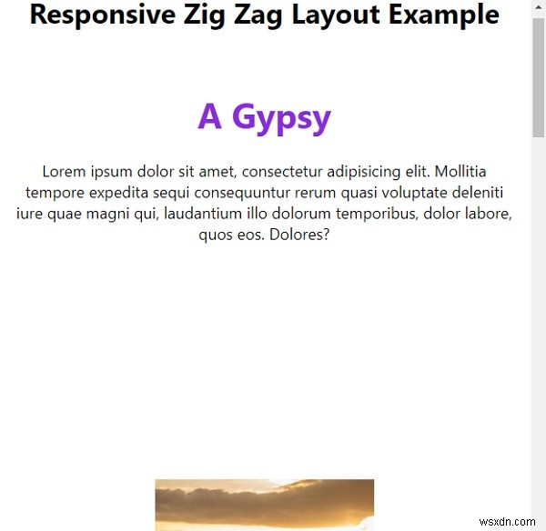 จะสร้างเลย์เอาต์ zig zag (สลับ) ที่ตอบสนองด้วย CSS ได้อย่างไร 