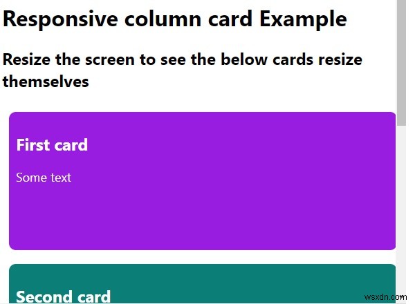 จะสร้างการ์ดคอลัมน์ตอบสนองด้วย CSS ได้อย่างไร? 