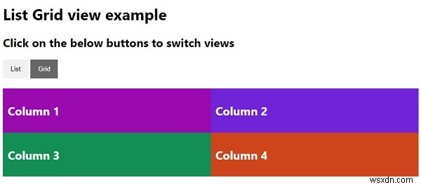 จะสร้างมุมมองกริดรายการด้วย CSS และ JavaScript ได้อย่างไร 