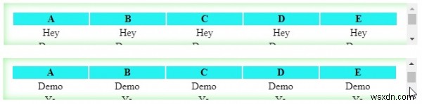 ตาราง HTML ที่มีส่วนหัวคงที่เมื่อเลื่อนใน CSS 