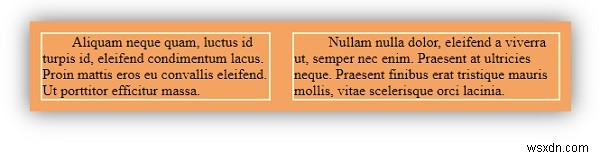 เยื้องข้อความที่มีคุณสมบัติการเยื้องข้อความ CSS 