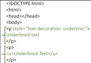 จะขีดเส้นใต้ข้อความใน HTML ได้อย่างไร? 