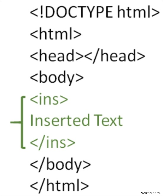 จะทำเครื่องหมายข้อความที่แทรกใน HTML ได้อย่างไร 