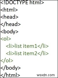 จะสร้างรายการสั่งซื้อใน HTML ได้อย่างไร? 